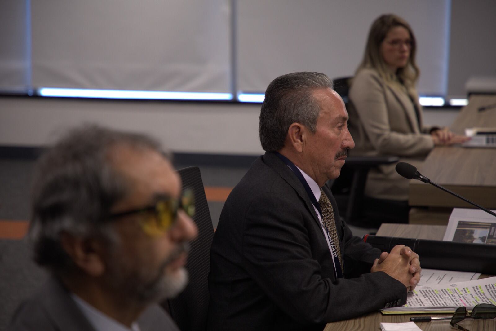 Coronel (r) Hugo Aguilar durante la Audiencia Única de Verdad ante la JEP