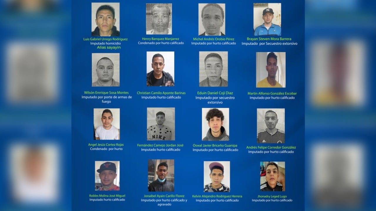 Estos son los 16 prófugos de la justicia luego de fugarse de la estación de Teusaquillo