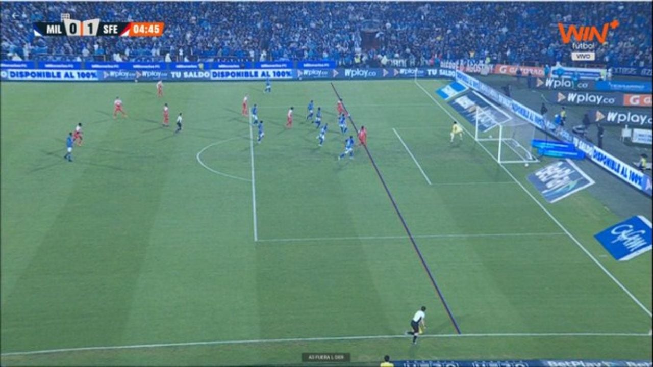 Imagen de la polémica en El Campín.