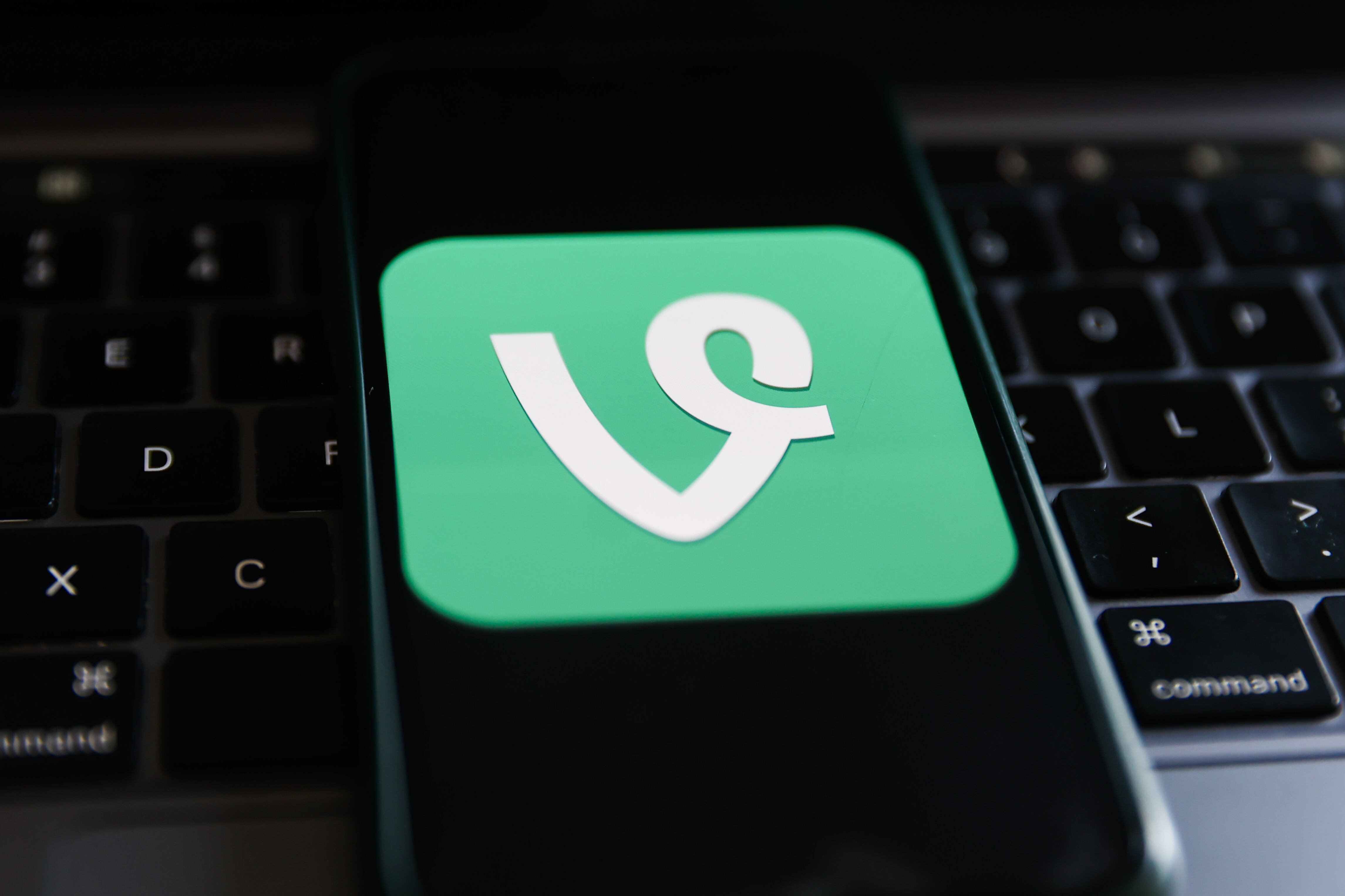 Logotipo de Vine en la pantalla de un teléfono