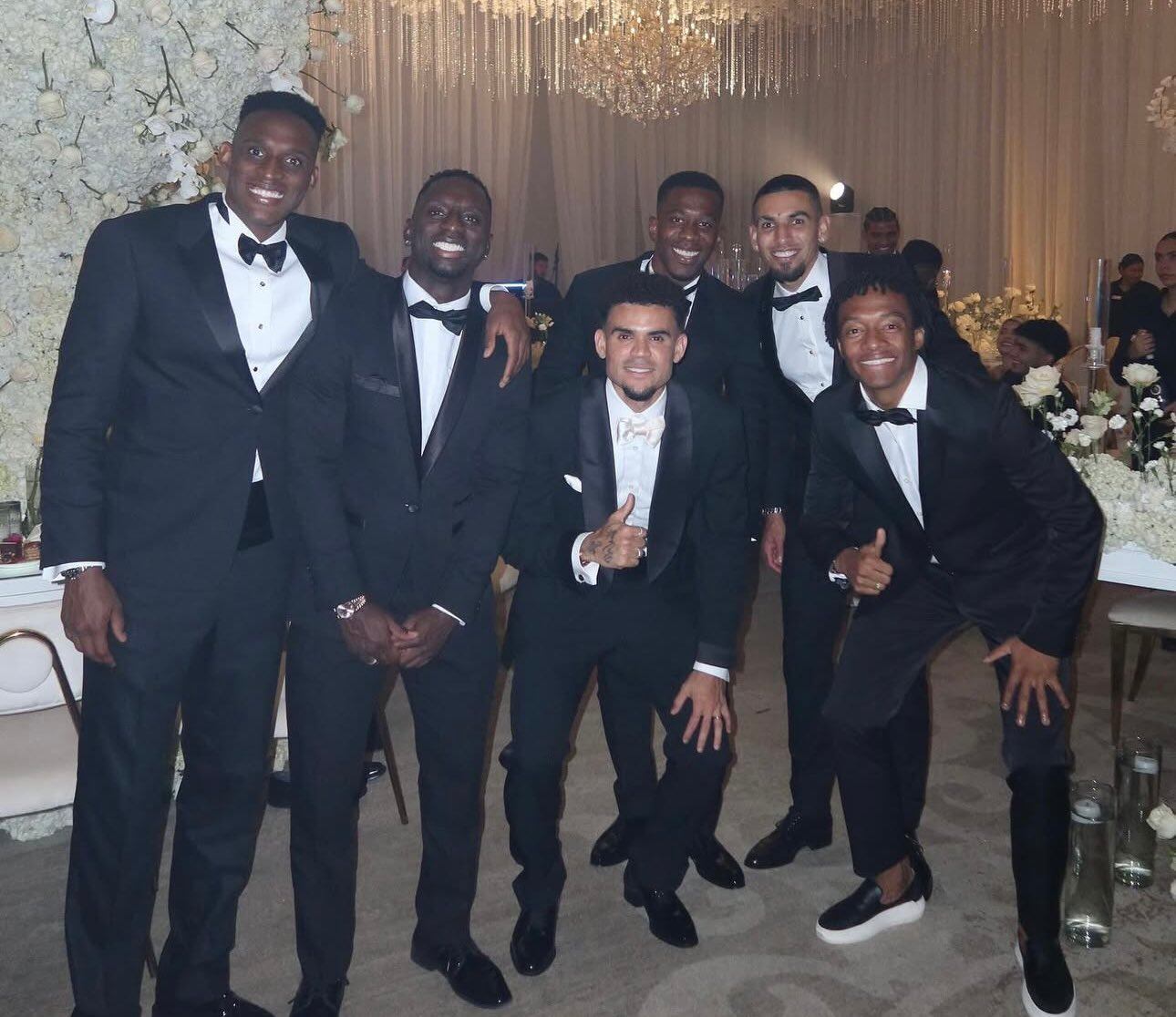 Jugadores de la Selección Colombia estuvieron en el matrimonio de Luis Díaz