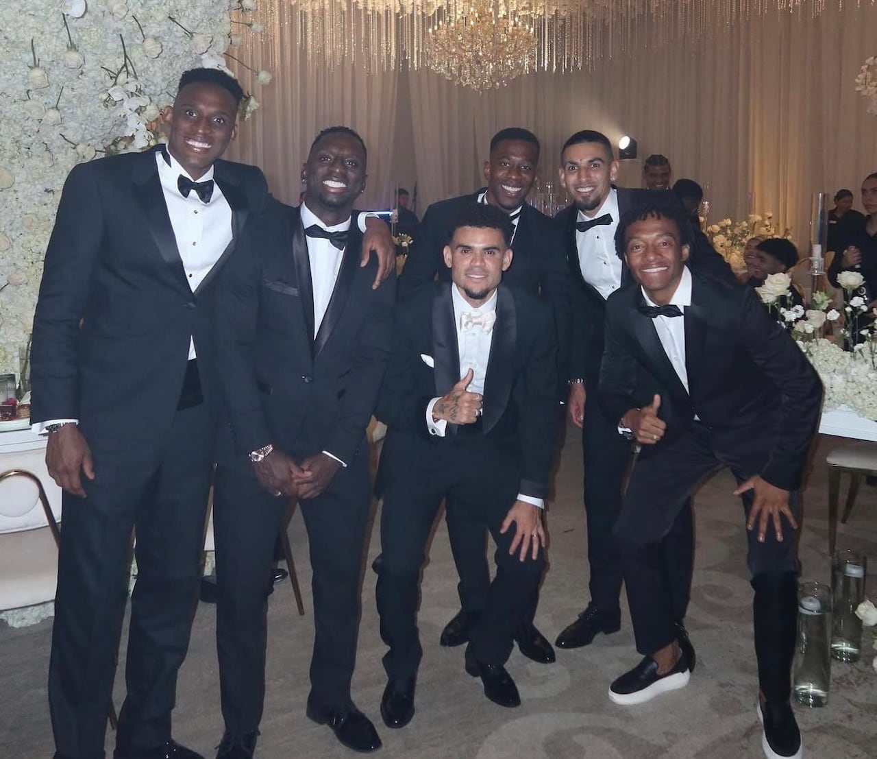 Jugadores de la Selección Colombia estuvieron en el matrimonio de Luis Díaz