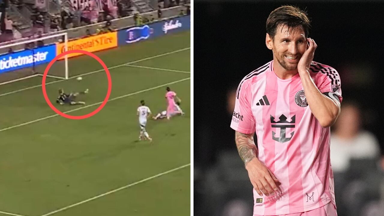 Palo de Messi en el Inter Miami vs. Chicago Fire.