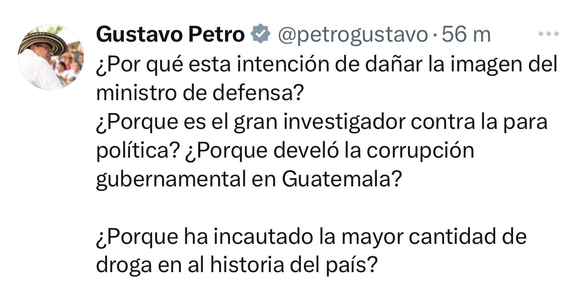 Trino presidente Gustavo Petro