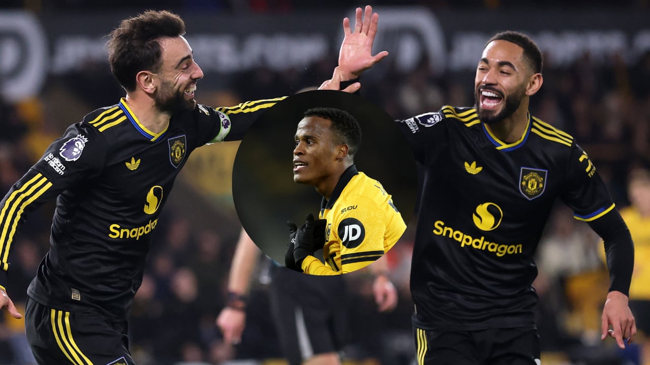 Jhon Arias y Wolverhampton sufren ante Manchester United y quedan en puestos de descenso.