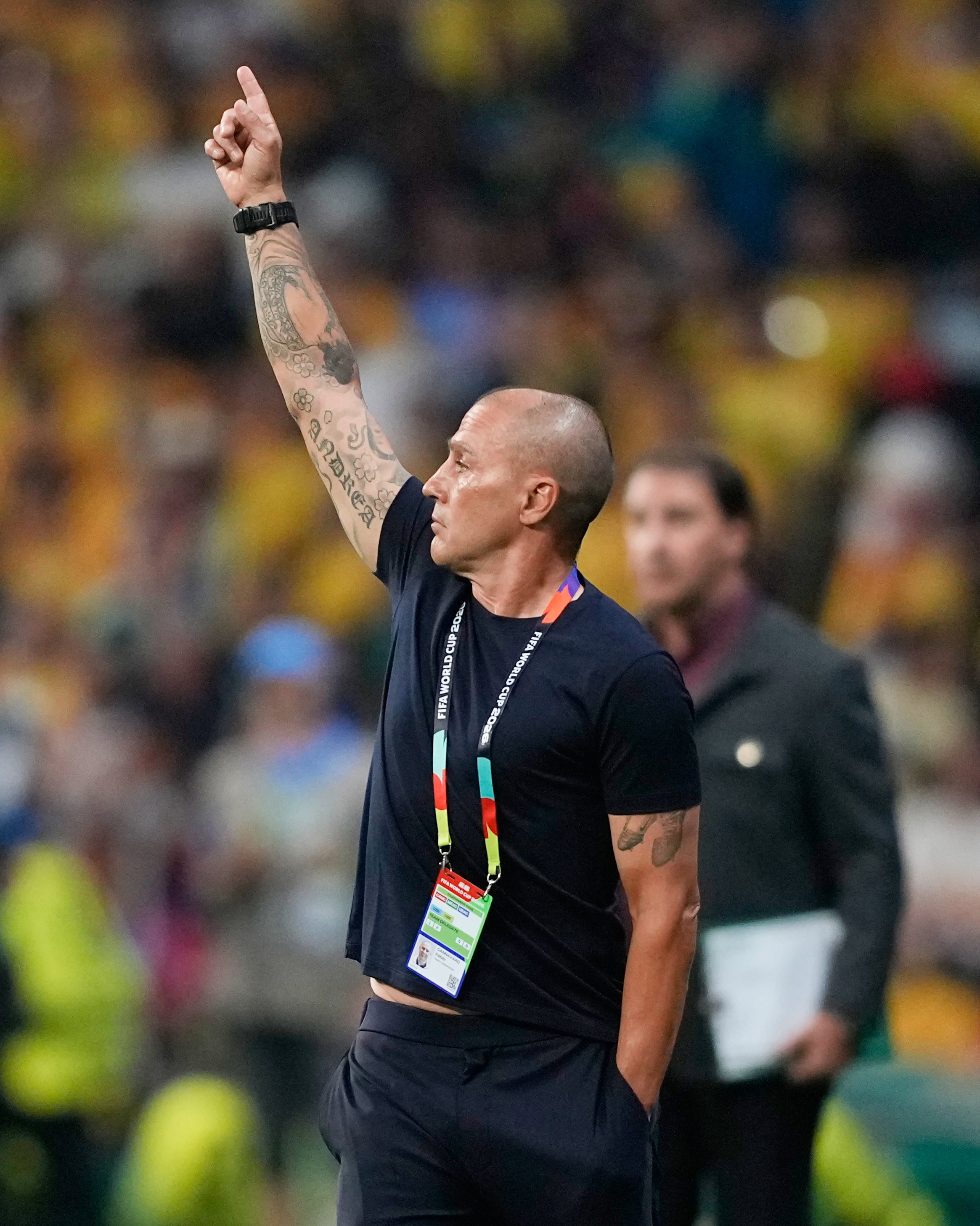 El entrenador Fabio Cannavaro hizo cambios en su equipo. (AP Photo/Natacha Pisarenko)