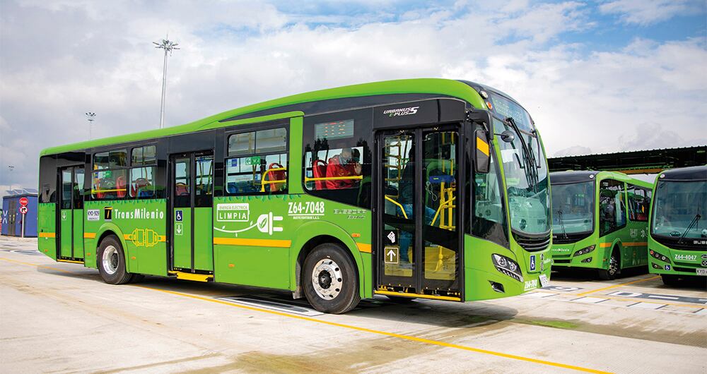 Bus eléctrico del SITP, en Bogotá.