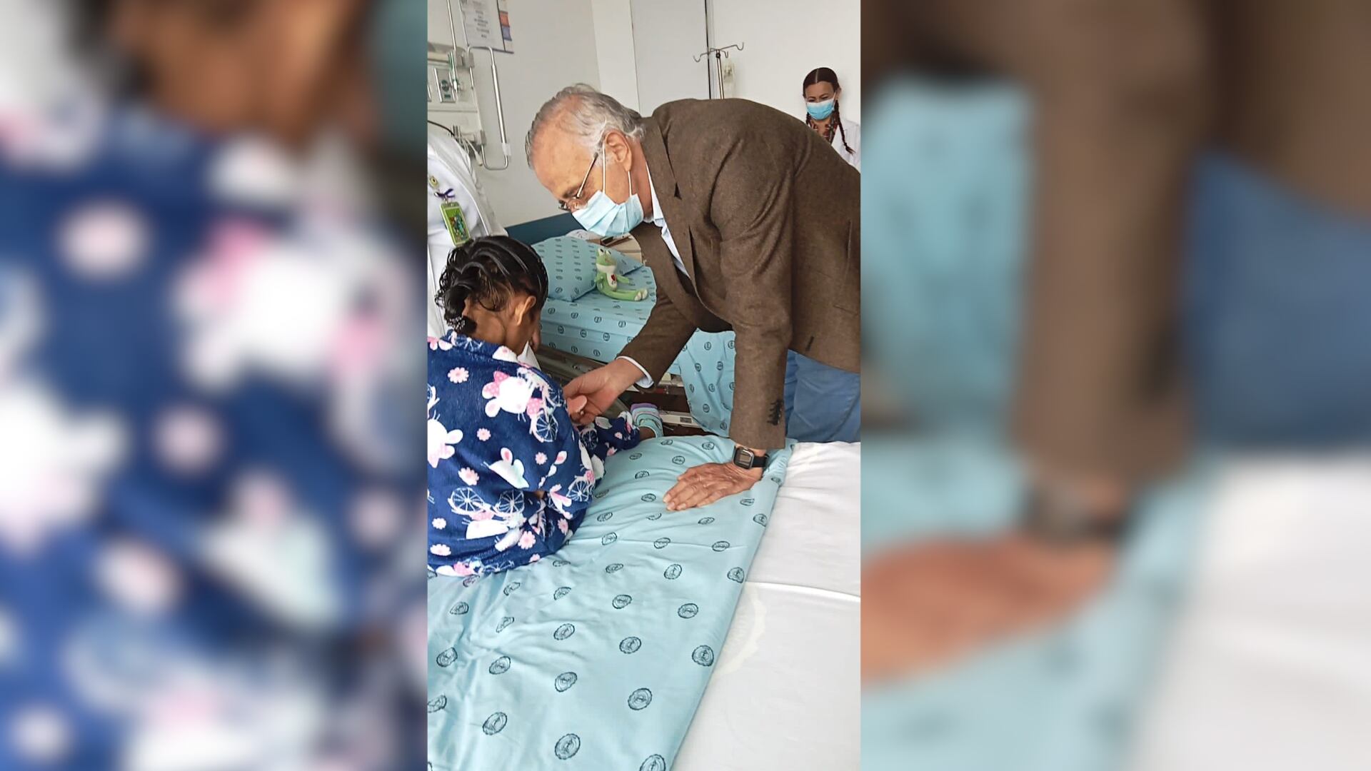 El ministro de Defensa, Iván Velásquez, fue a visitarlos al Hospital Militar.