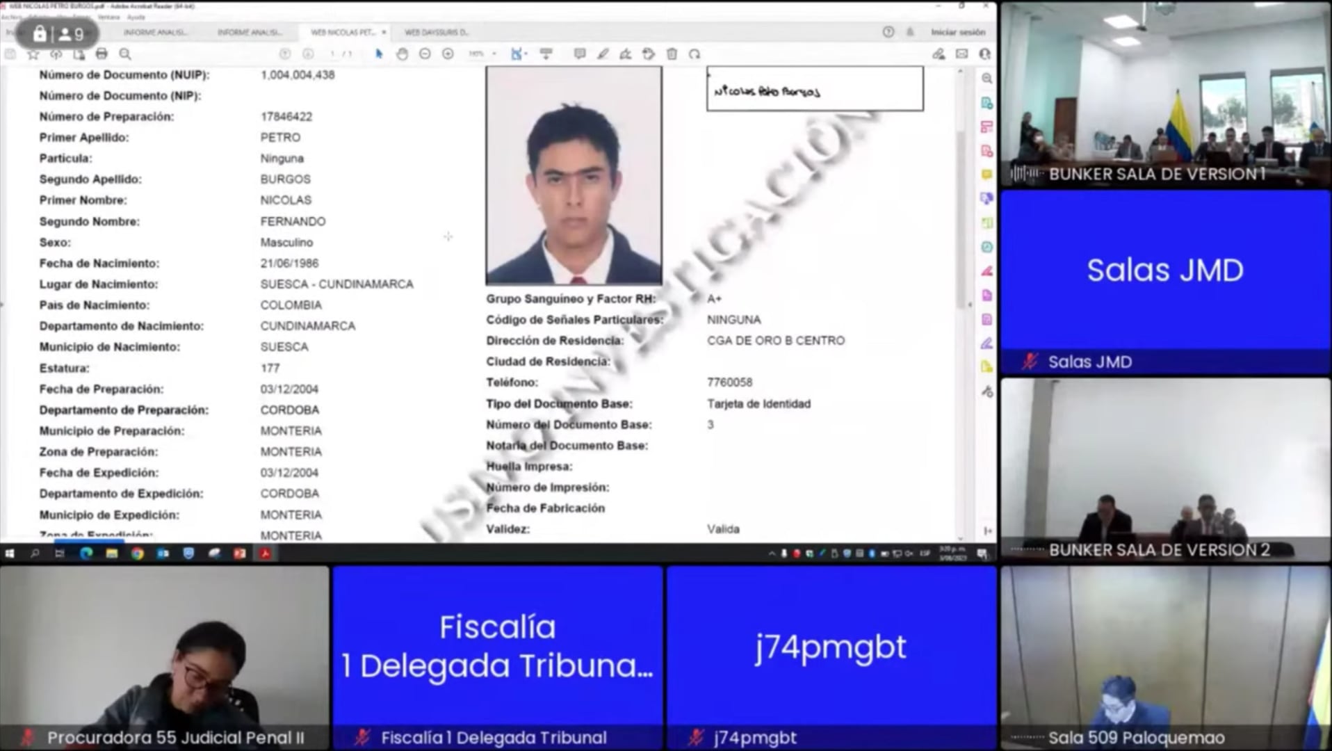 Audiencia legalización de captura Nicolás Petro