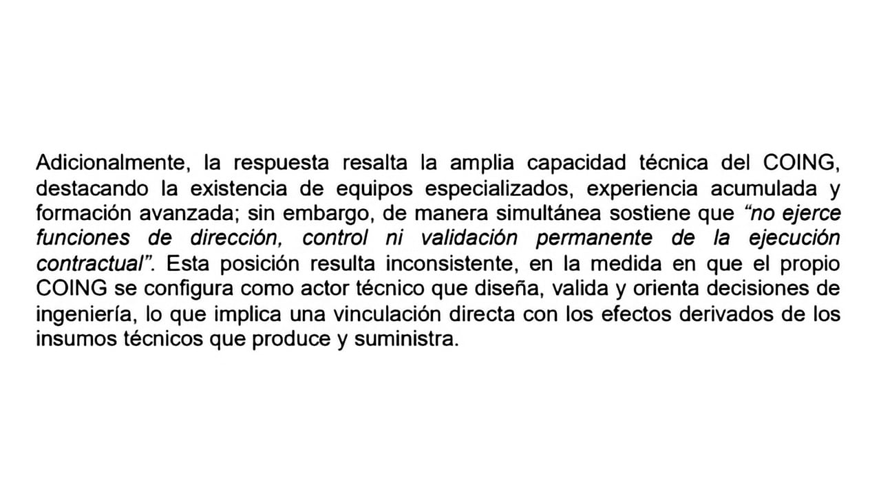 La Contraloría encontró que el Comando de Ingenieros contaba con la experiencia técnica para planificar las obras, pero detectó que no se aplicó control ni dirección en la “ejecución contractual”.