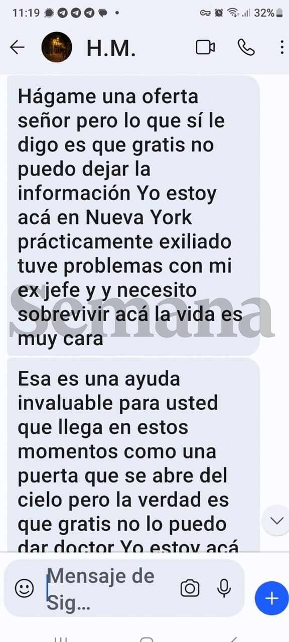 Mensaje enviado al canciller Leyva.