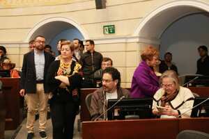 Gloria Inés Ramírez, ministra de Trabajo, durante la sesión informal de la Reforma Pensional