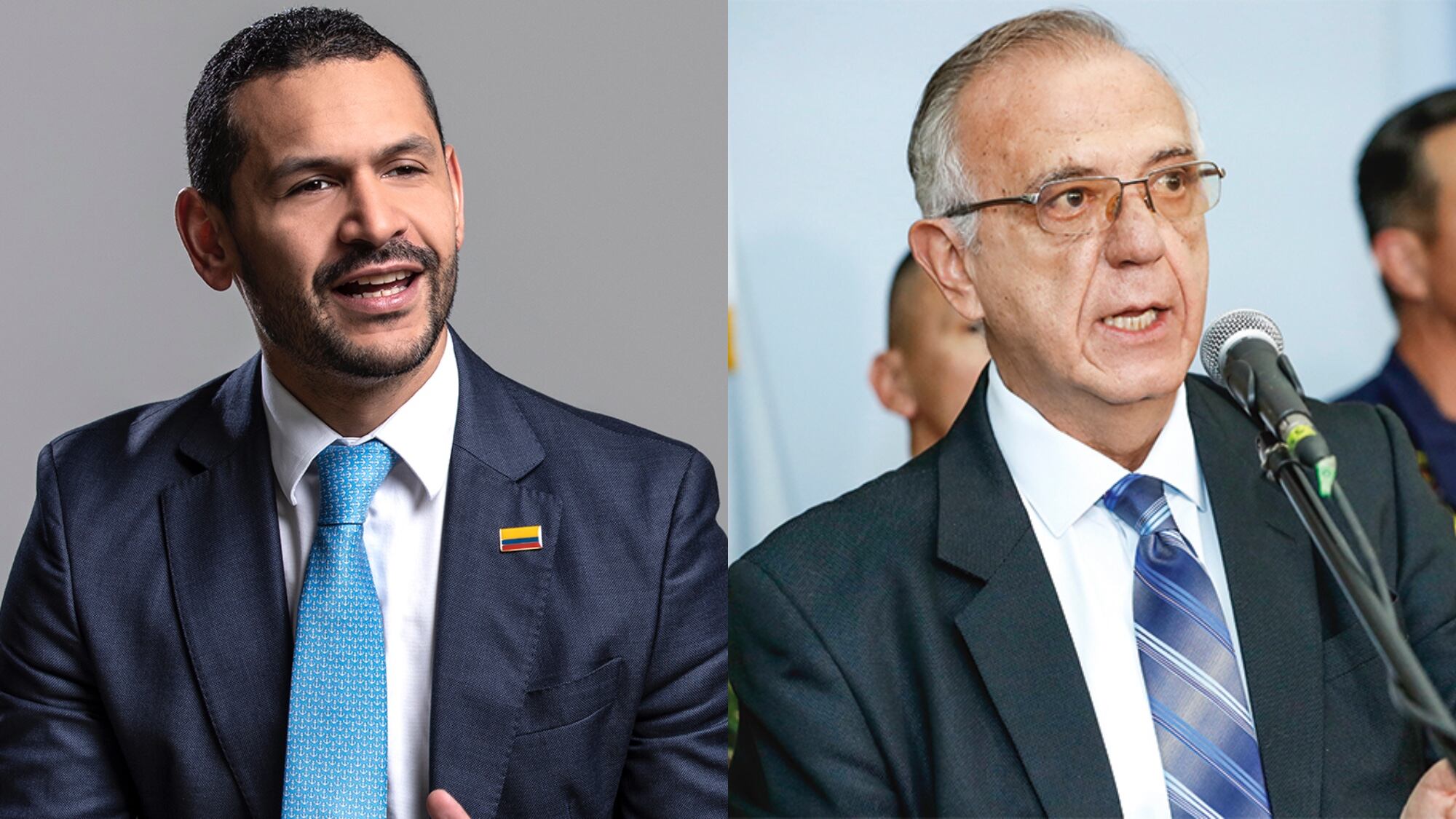 Daniel Palacios, exministro del Interior, e Iván Velásquez, ministro de Defensa.