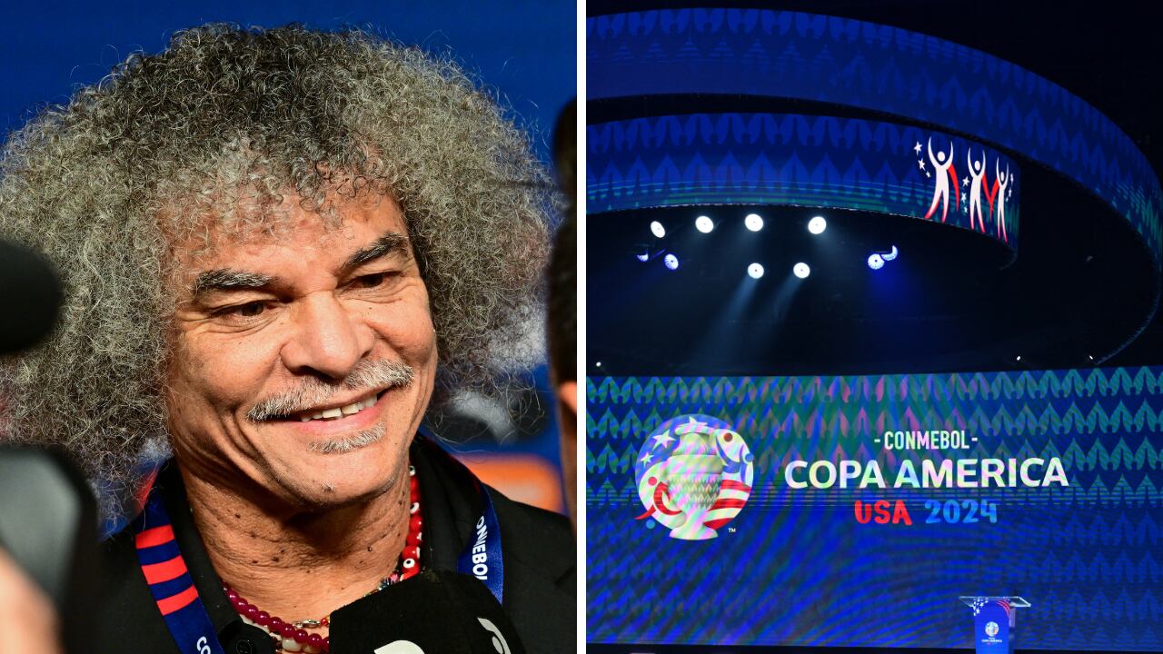 Carlos 'Pibe' Valderrama en el sorteo de la Copa América 2024