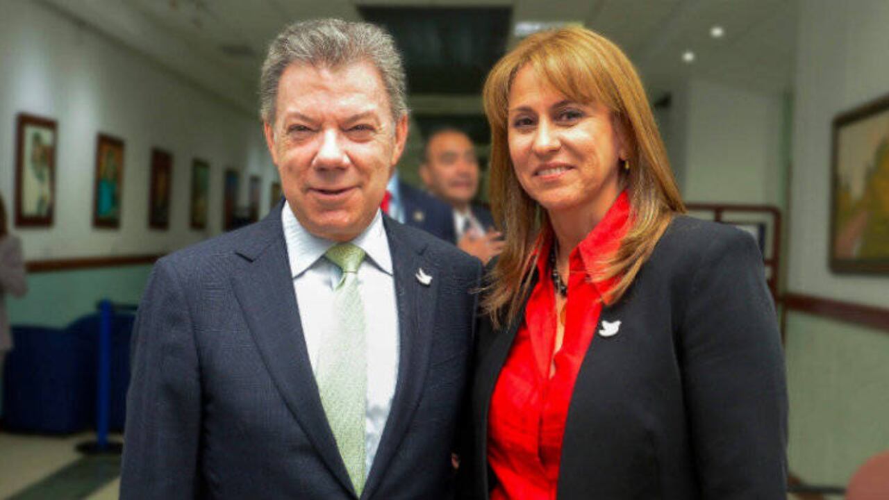Presidente de la República, Juan Manuel Santos, y la ministra de Trabajo, Griselda Janeth Restrepo. / Foto: Presidencia