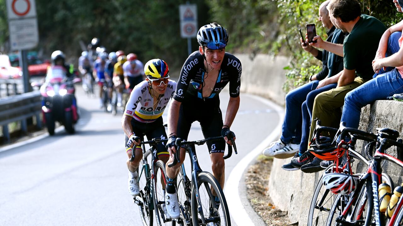 El colombiano batalló en el Giro de Lombardía.