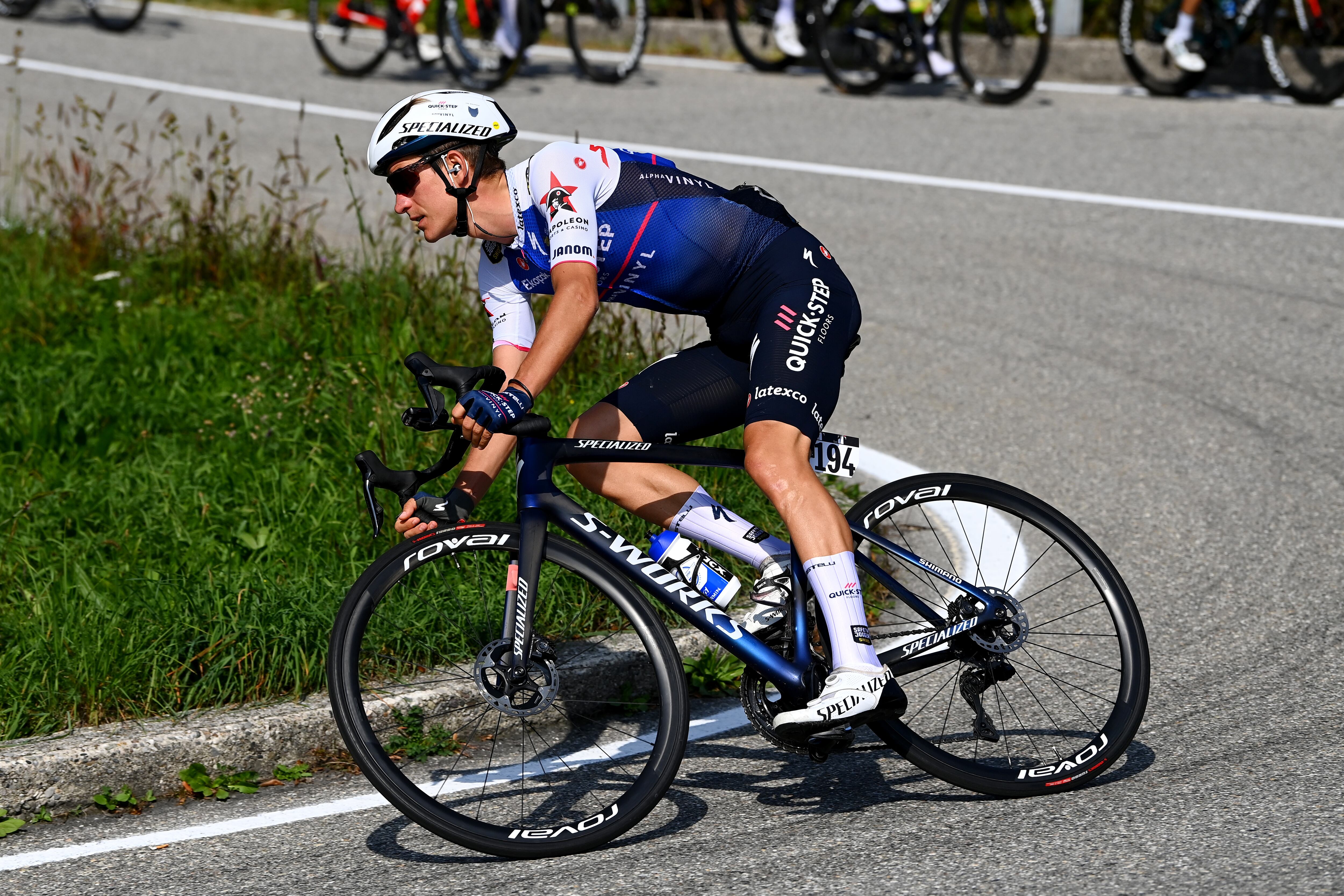COMO, ITALY - OCTOBER 08: Mikkel Honoré of Denmark and Team Quick-Step - Alpha Vinyl competes during the 116th Il Lombardia 2022 a 253km one day race from Bergamo to Como / #iLombardia / on October 08, 2022 in Como, Italy. (Photo by Tim de Waele/Getty Images)
