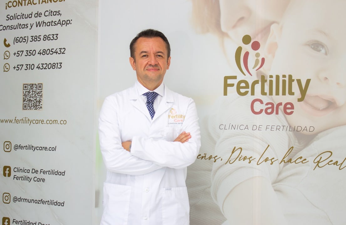 “El compromiso con las parejas y nuestra fe en Dios nos lleva a invertir en tecnología e innovación, para ayudar a las familias a cumplir el sueño de tener un hijo”, Leonardo Muñoz, especialista en medicina reproductiva y director científico de Fertility Care.
