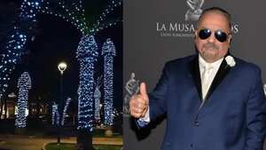 El artista bromeó en su cuenta de Twitter al publicar una foto de una curiosa decoración navideña.