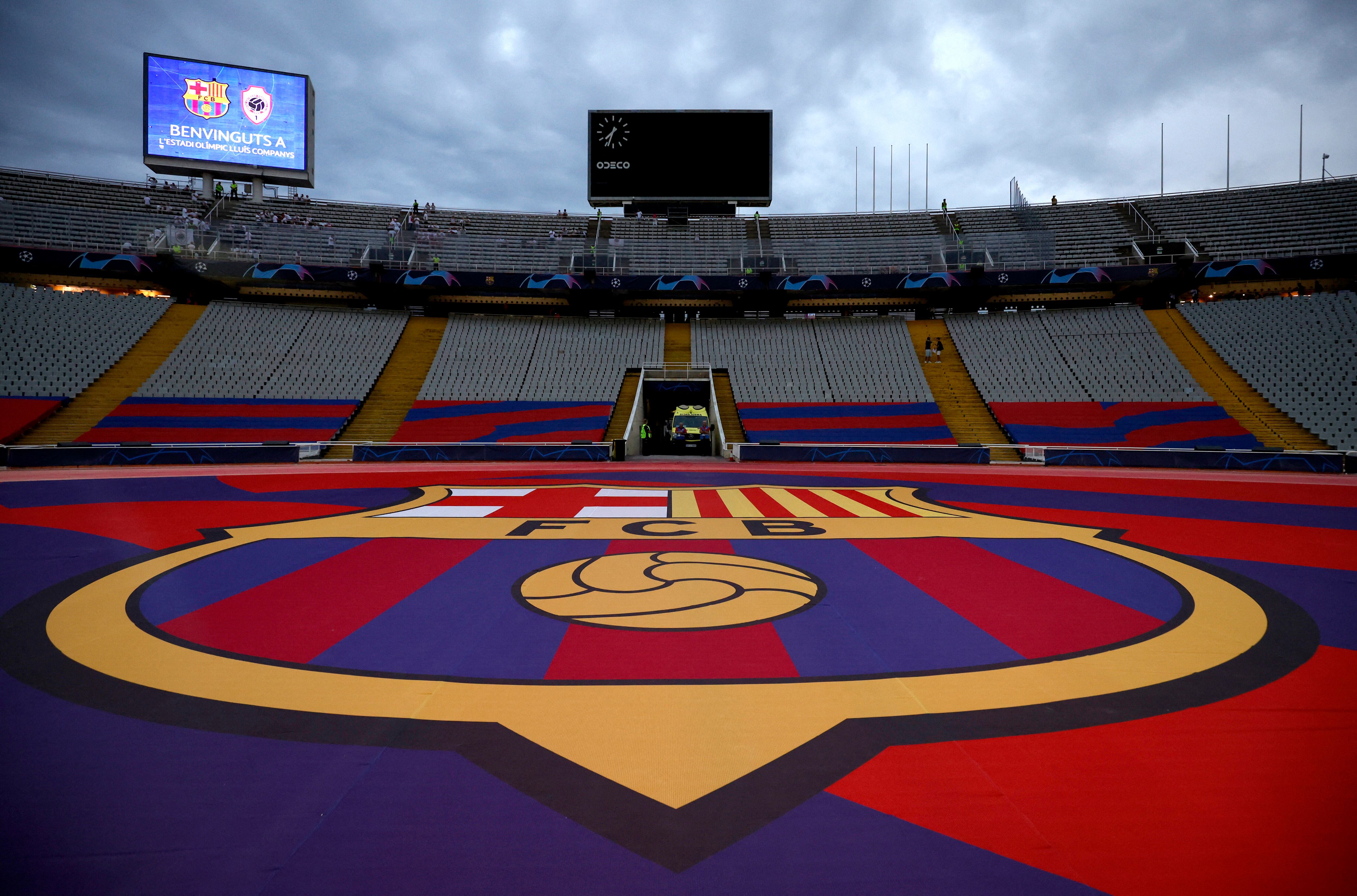 Soccer Football - Champions League - Group H - FC Barcelona v Royal Antwerp - Estadi Olimpic Lluis Companys, Barcelona, Spain - September 19, 2023 General view inside the stadium before the match REUTERS/Albert Gea
