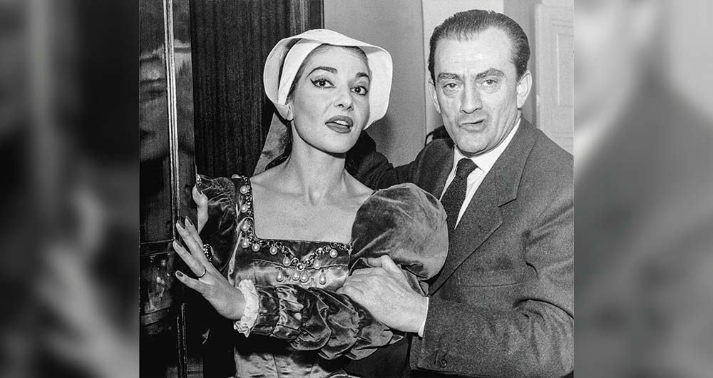 La aparición de María Callas en la ópera fue una revolución dramática. Acá con el director Luchino Visconti.