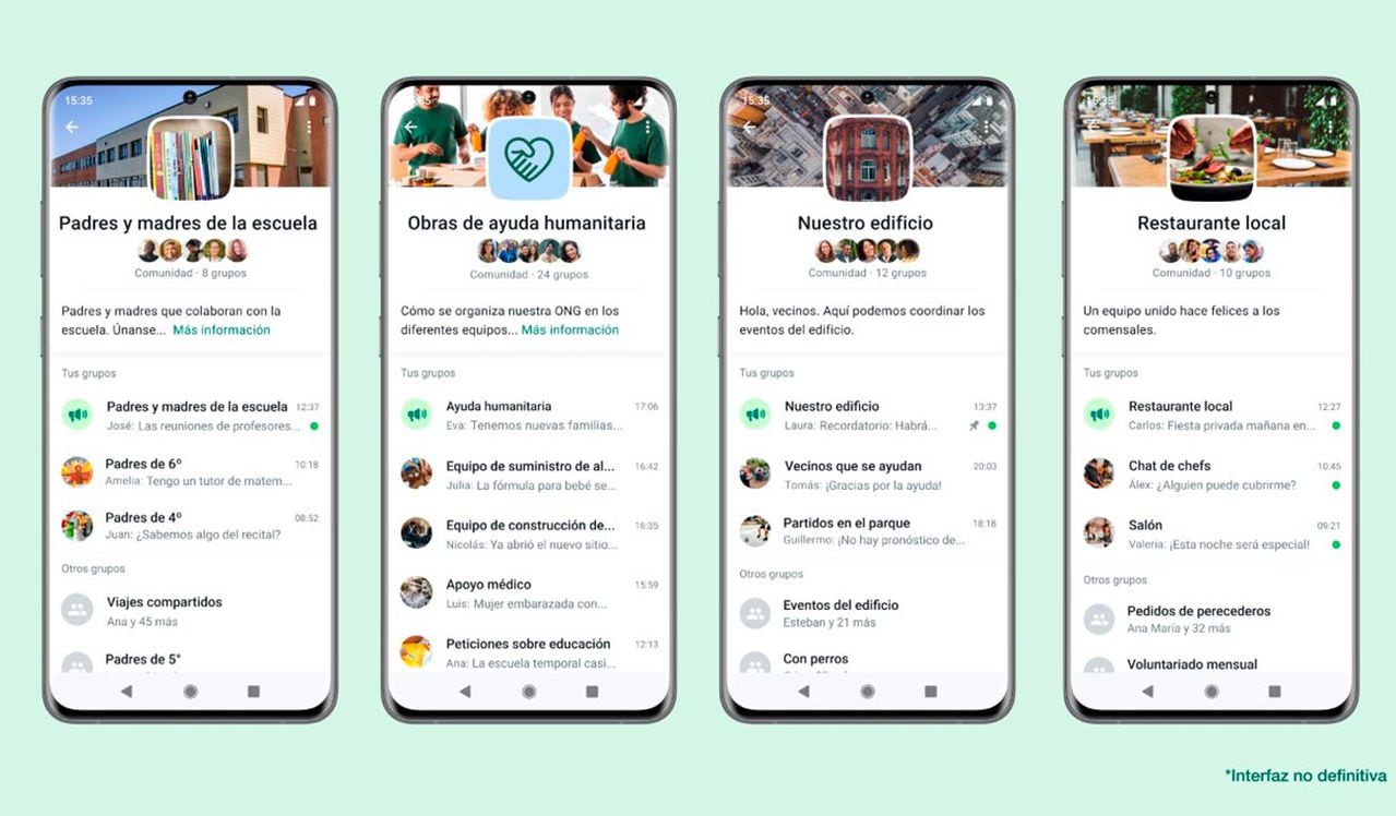 Las comunidades en WhatsApp permiten administrar varios grupos en la app.