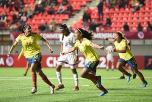 Selección Colombia sub 20 femenina en la fase final del sudamericano que entrega cupo al mundial de Costa Rica.