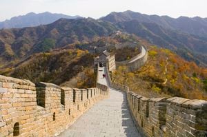 El tramo de la Gran Muralla China ya se encuentra en reconstrucción.