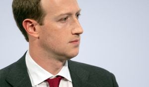 15 February 2020, Bavaria, Munich: Mark Zuckerberg, Chairman of Facebook, speaks at the 56th Munich Security Conference. Photo: Sven Hoppe/dpa (Photo by Sven Hoppe/picture alliance via Getty Images)