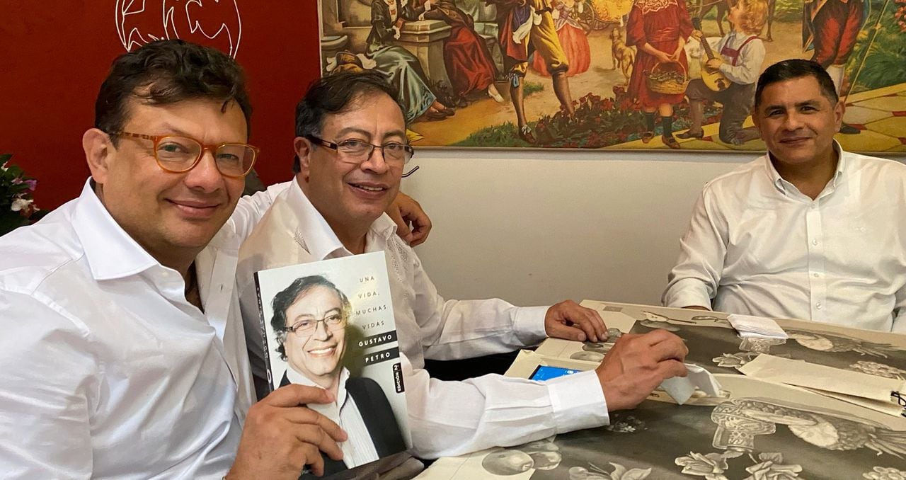 Hollman Morris, Gustavo Petro y Jorge Iván Ospina
