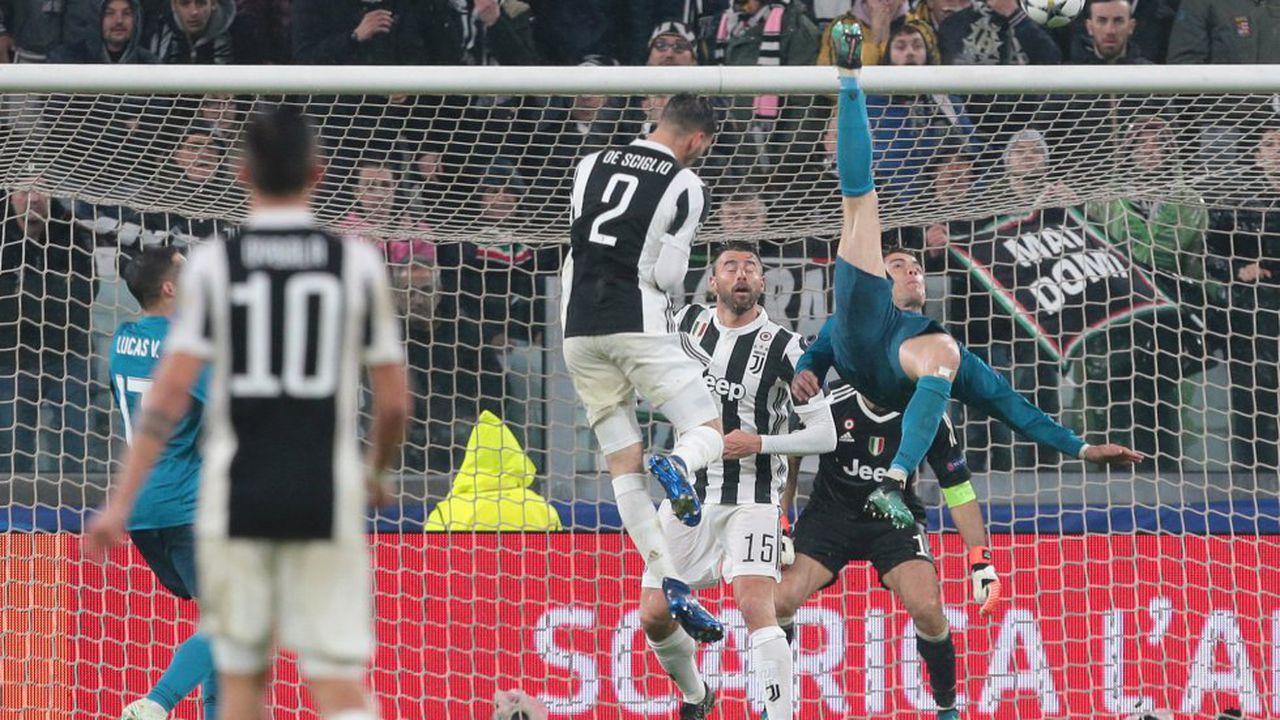 Golazo de chilena de Cristiano Ronaldo a la Juventus por Champions League, el 3 de abril de 2018.