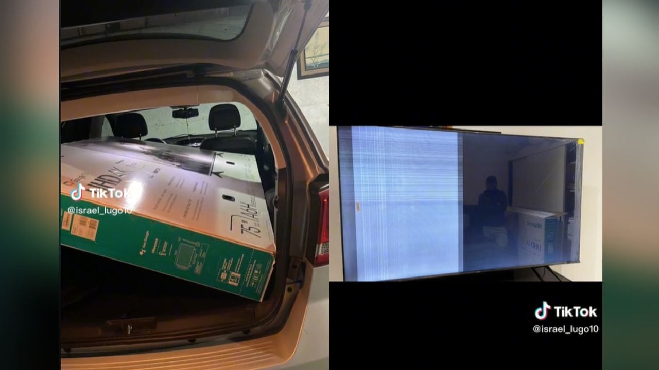 Hombre compró un televisor de 75 pulgadas y se llevó una decepcionante al llegar a casa