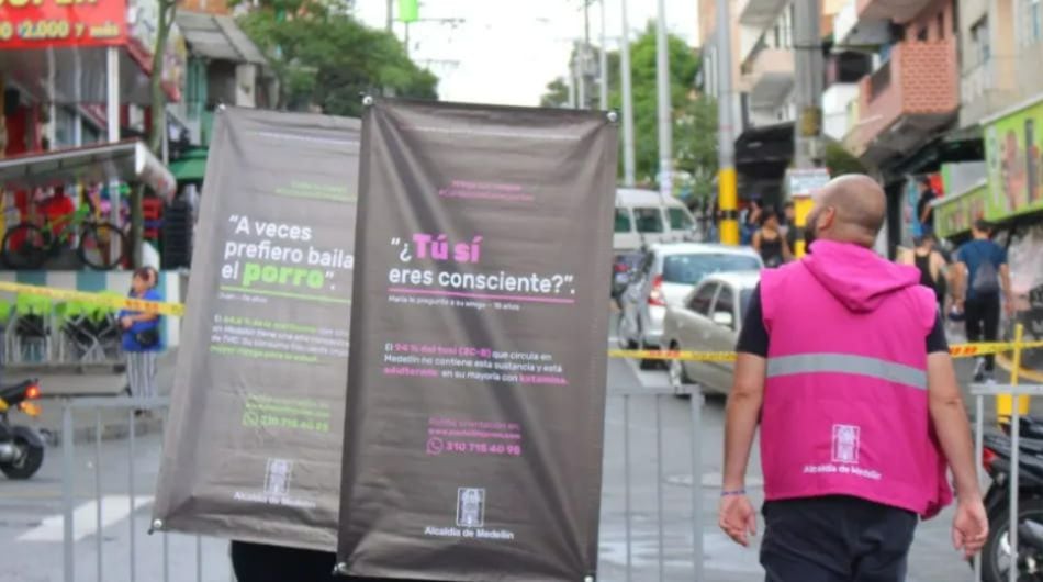 Campaña de la Alcaldía de Medellín sobre el consumo de sustancias psicoactivas.