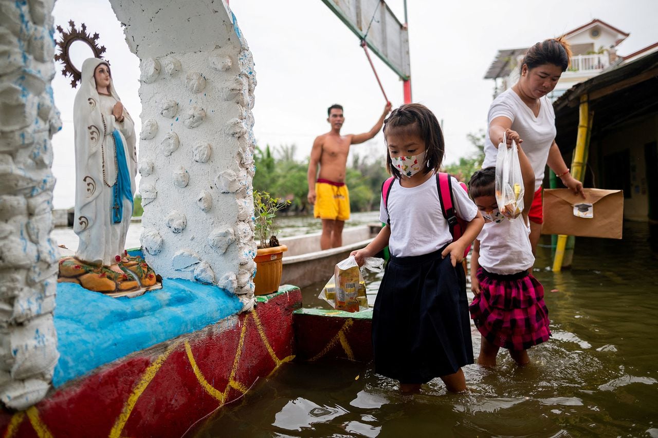 En imágenes Escuela inundada de Filipinas