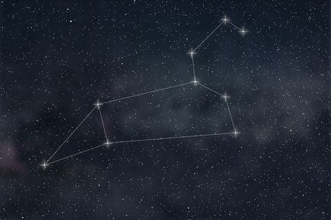 Constelación del signo del zodiaco Leo.