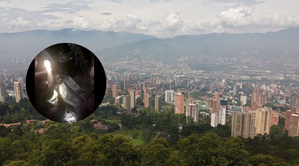 El dramático rescate de un hombre sepultado por un deslizamiento en Medellín.