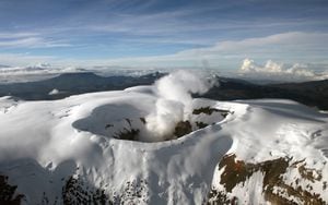 Volcán nevado del Ruiz.