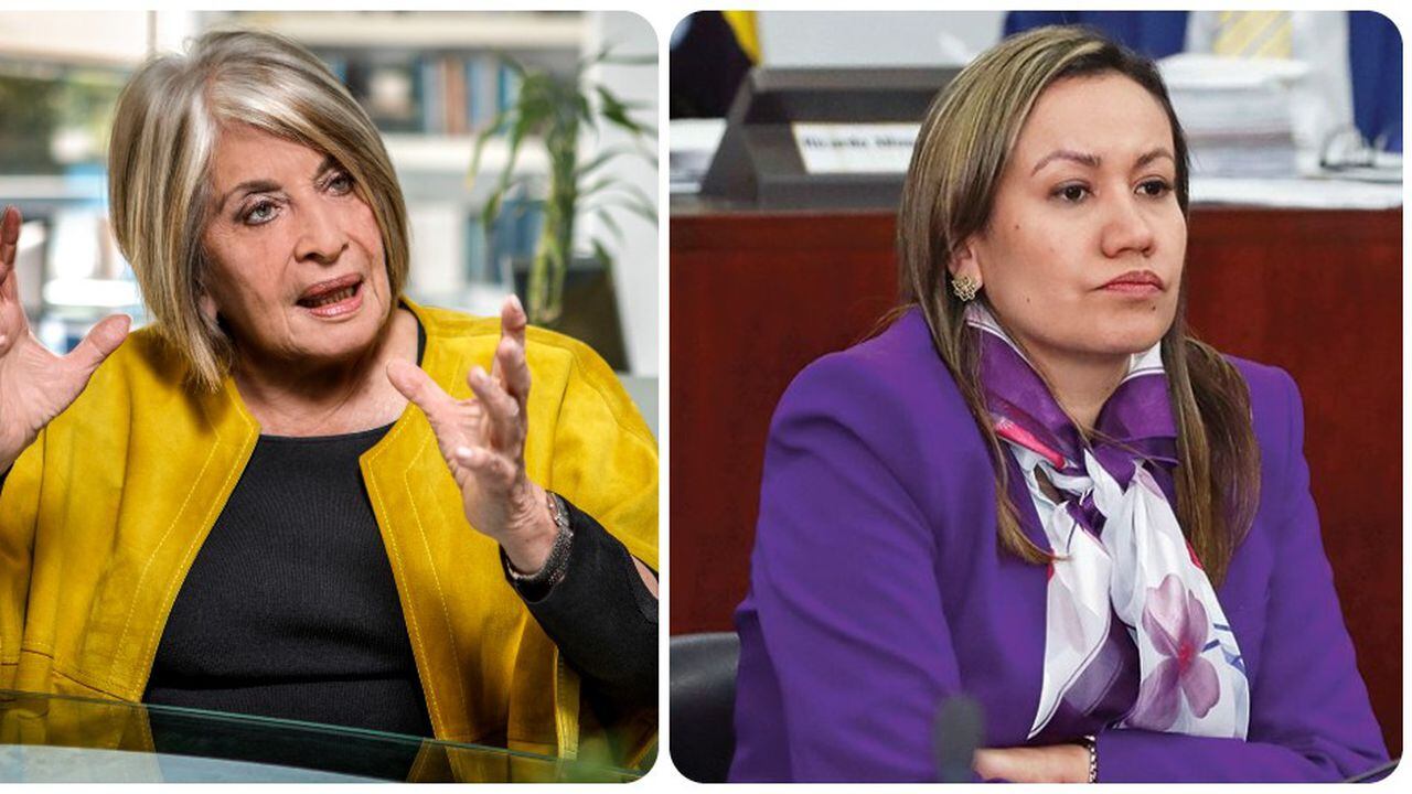 Las exministras Cecilia López y Carolina Corcho.