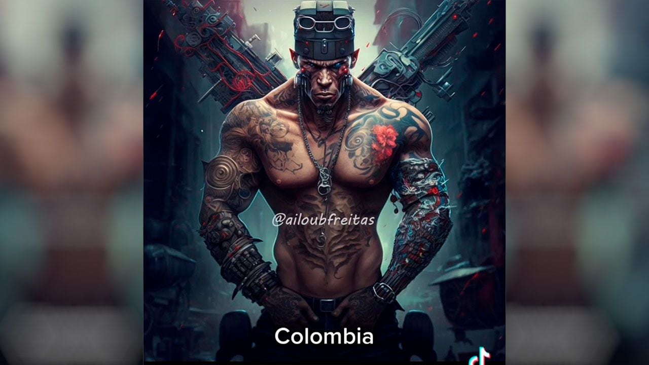 Ilustración creada por IA presenta a Colombia como un supervillano de los cómics.
