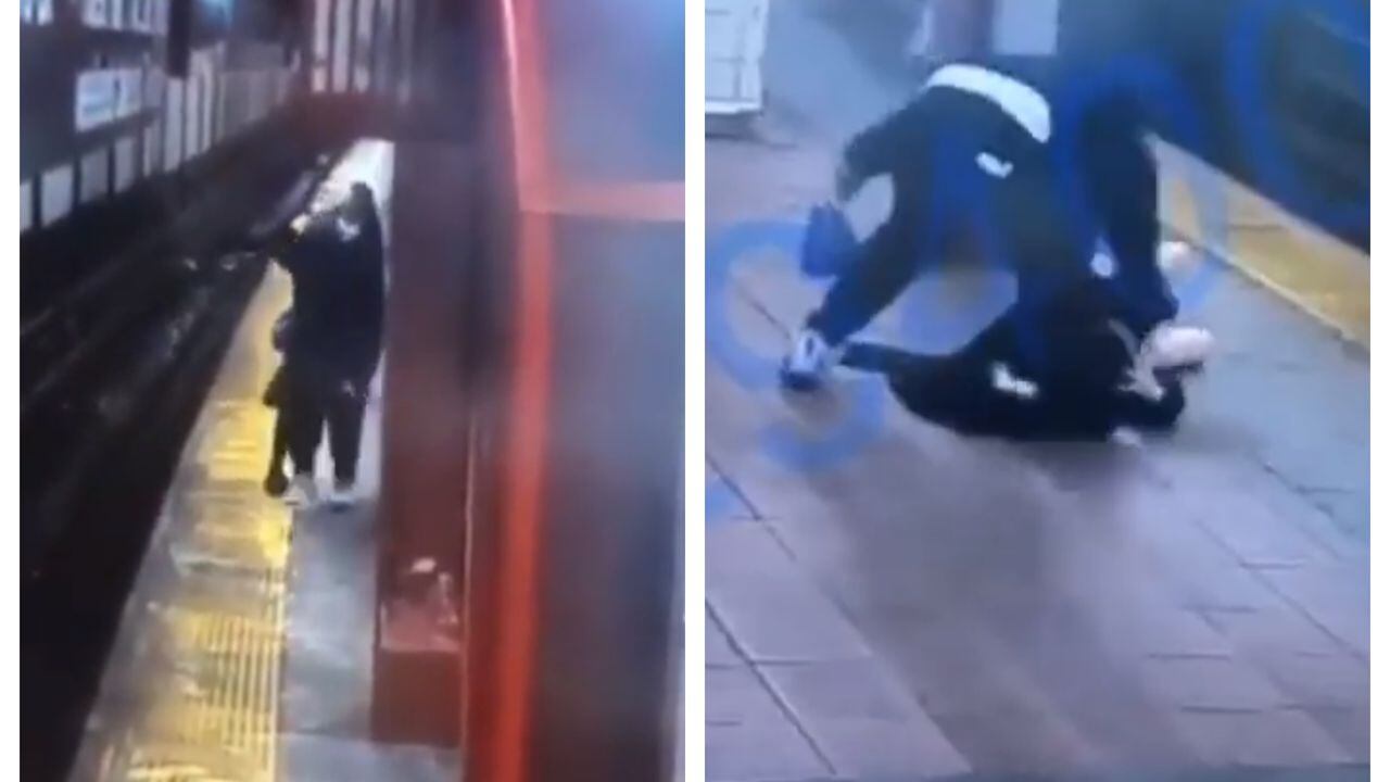 Video: así quedó registrado el brutal ataque a una modelo para robarla en el metro de Nueva York