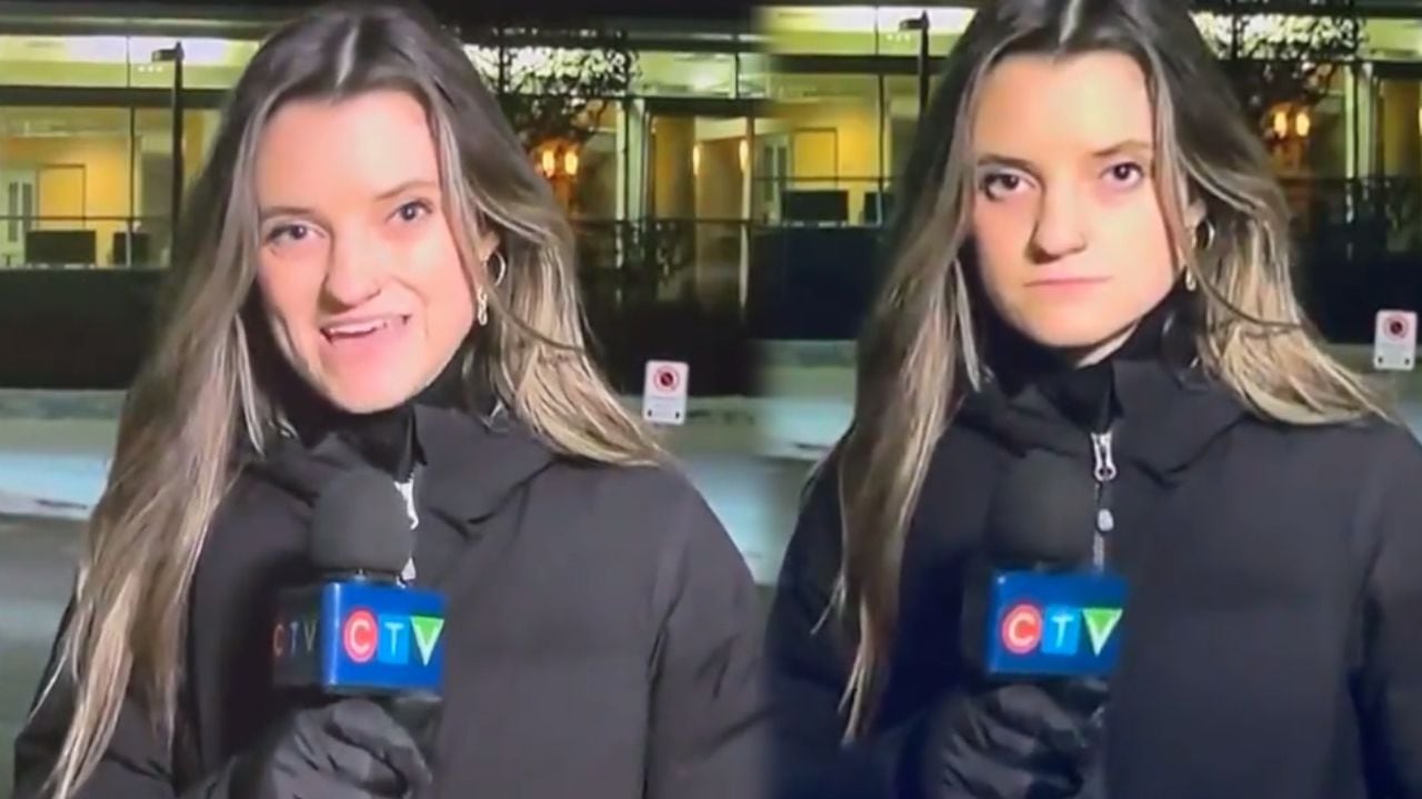 Periodista canadiense casi se desmaya en vivo