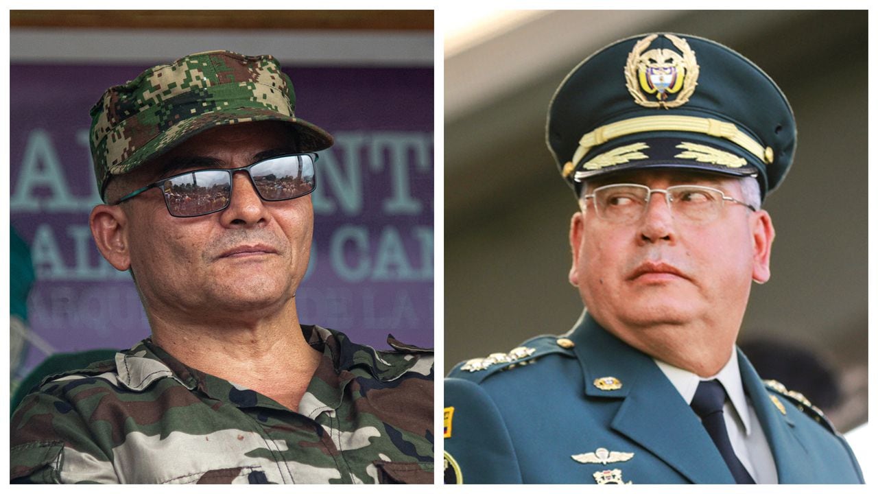 Iván Mordisco y general Helder Fernán Giraldo Bonilla