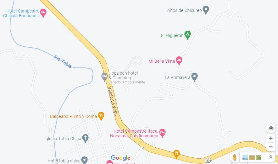 El glamping está ubicado sobre la vía Villeta - La Vega.