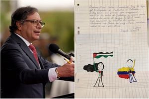 Presidente Gustavo Petro y carta de la hija del embajador de Palestina en Colombia