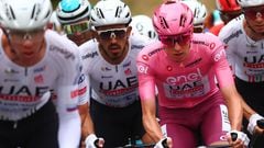 Tadej Pogačar y Juan Sebastián Molano en el Giro de Italia 2024