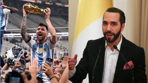 Lionel Messi y Nayib Bukele.