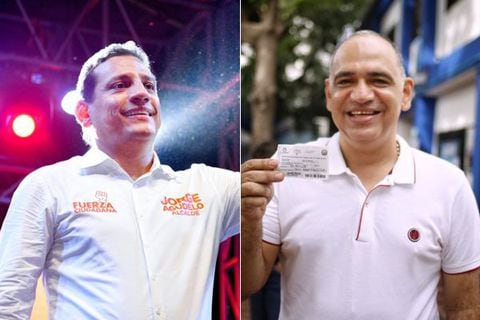 Candidatos a la Alcaldía de Santa Marta Jorge Agudelo y Carlos Pinedo Cuello. Tomada de @JorgeAgudeloA y @CarlosPinedoC