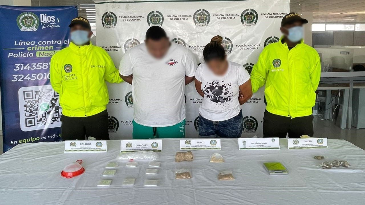 ‘El Gordo’ y ‘La Mona’ capturados por venta de drogas en Cartagena