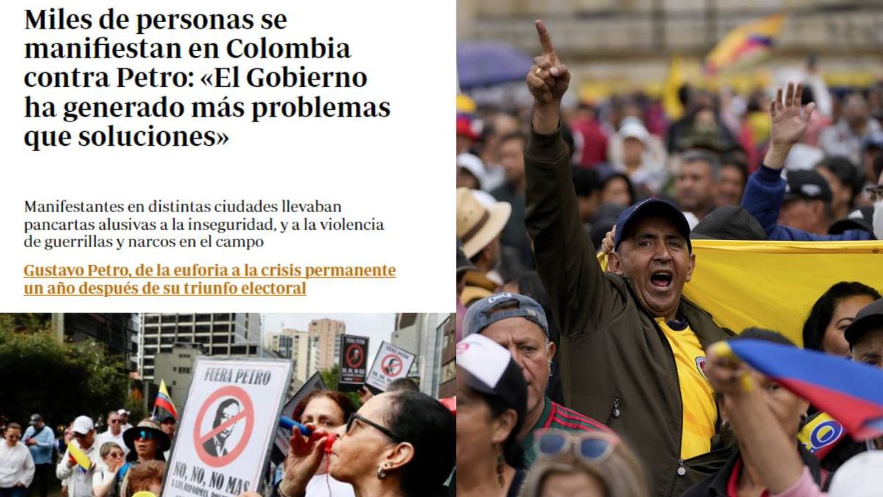 Medios internacionales registraron la impactante marcha contra el gobierno de Gustavo Petro