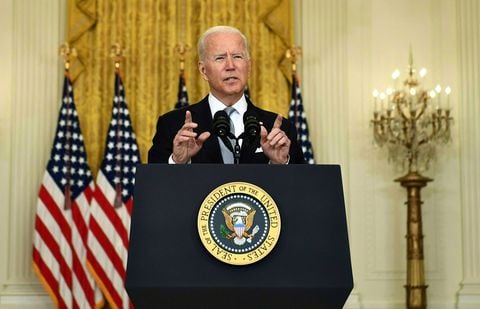 Joe Biden hablando sobre Afganistán